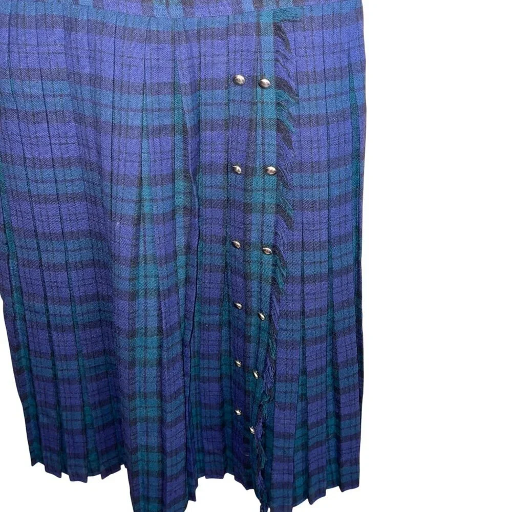 Ilene Ricky Vintage Womens Dress Size 7 Blue Plaid Metal Zipper Casual - Picture 5 of 12